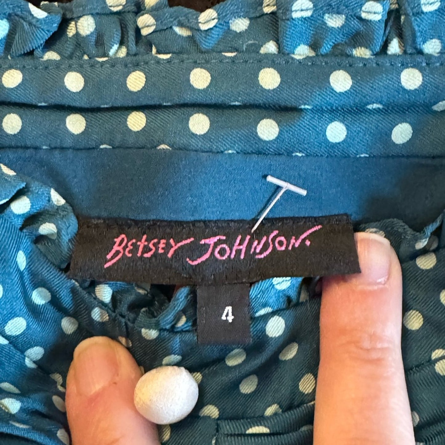 Betsey Johnson Silk Polka Dot Dress