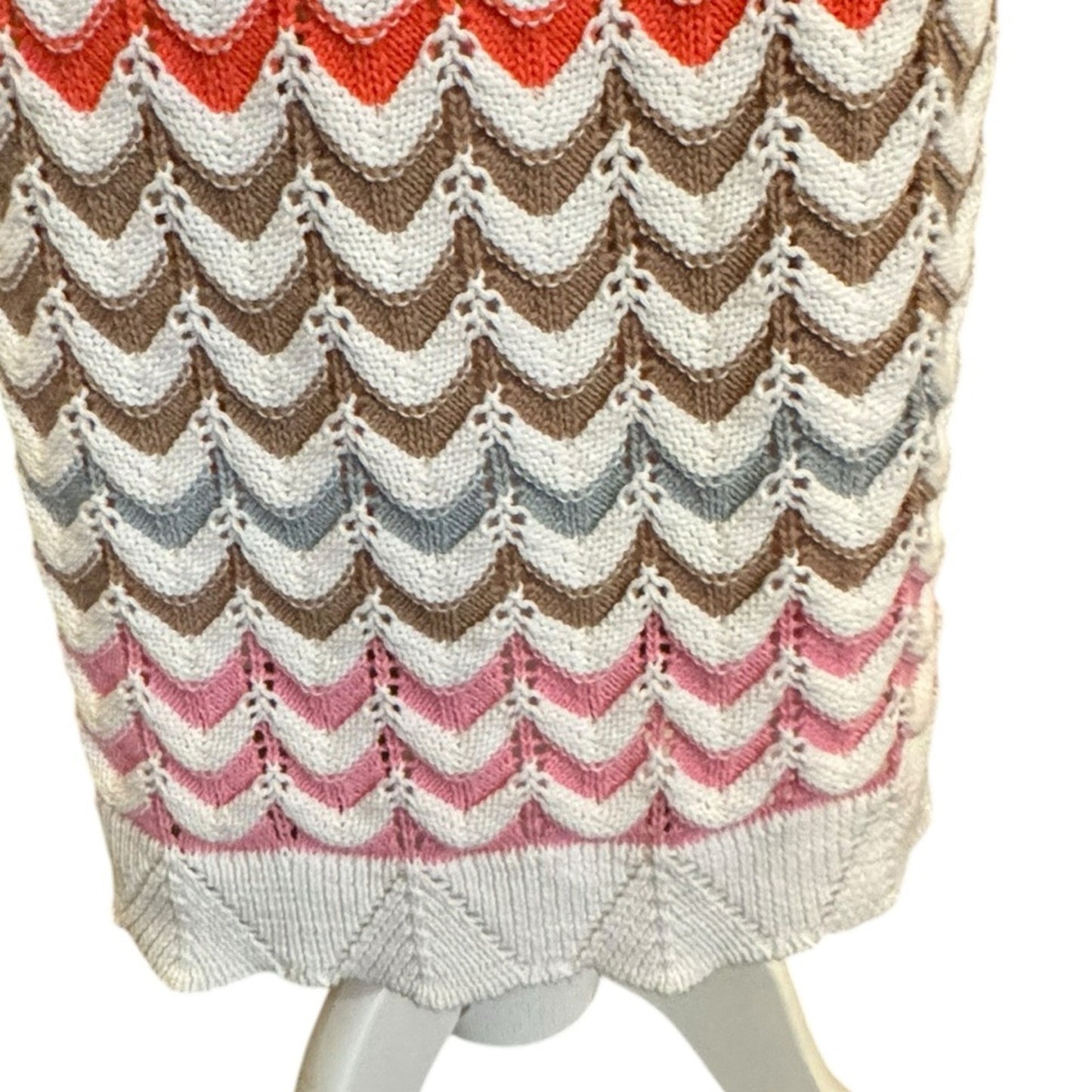 Z Supply Camille Chevron Crochet Multi Color Sundress Size M