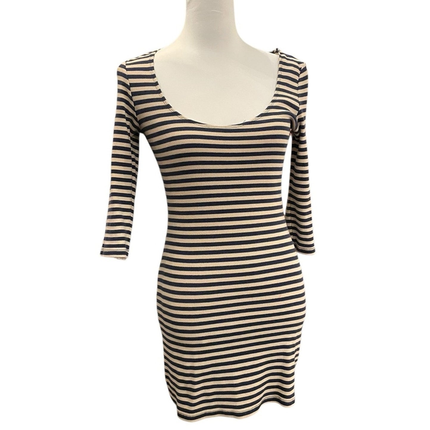 Betsey Johnson Vintage mini thermo stripe dress with tail feather