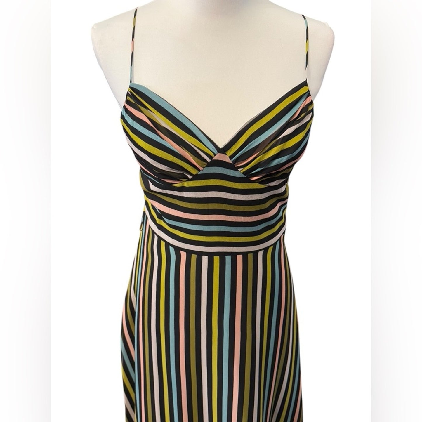 Betsey Johnson Silk Striped Dress Y2K era