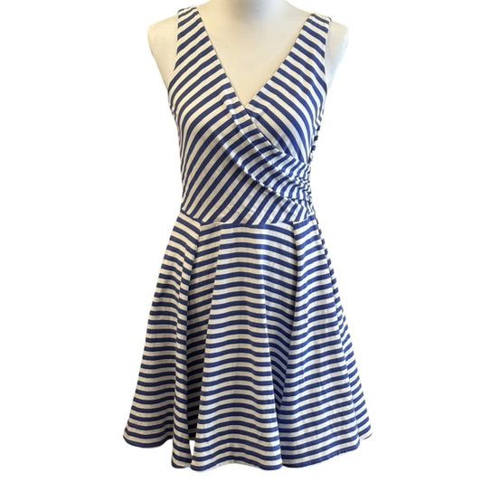 Betsey Johnson Nautical striped  Fit and Flare Dress