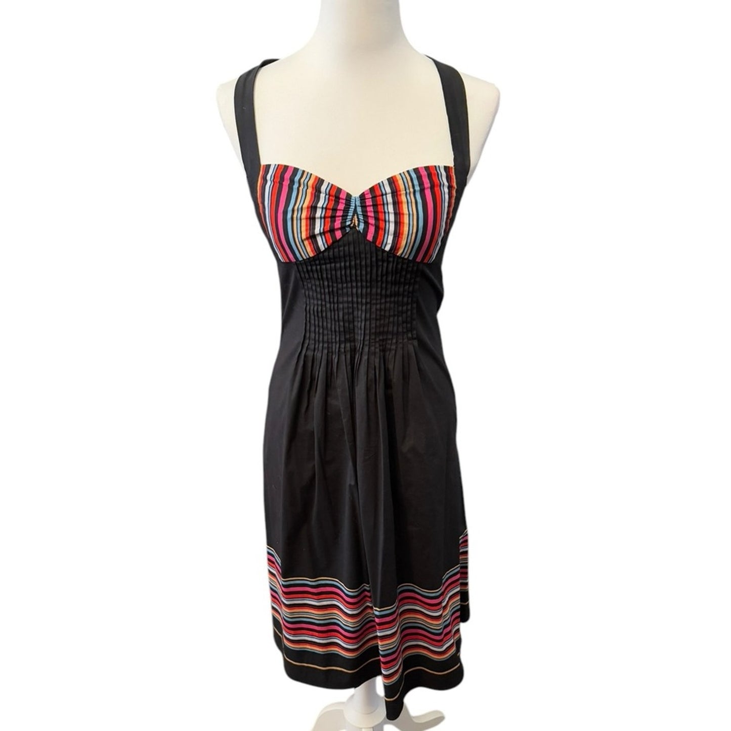 Betsey Johnson Y2K Era Halter Striped Dress