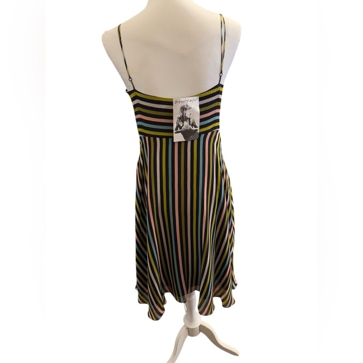 Betsey Johnson Silk Striped Dress Y2K era