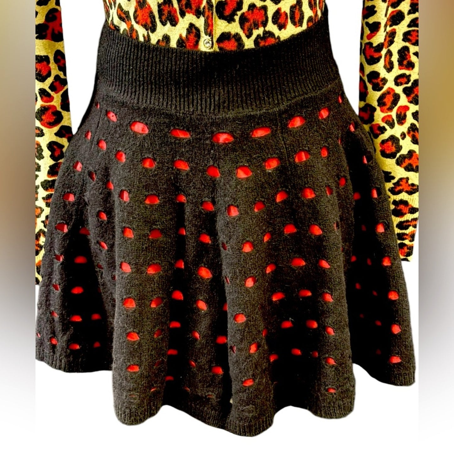 Betsey Johnson Wool Angora Mix Skirt