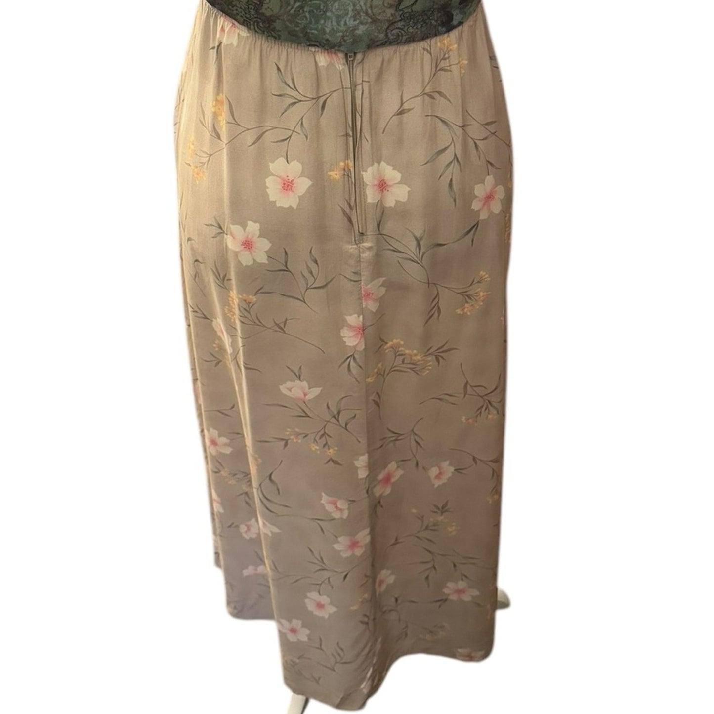 90s Vintage Floral Maxi Skirt