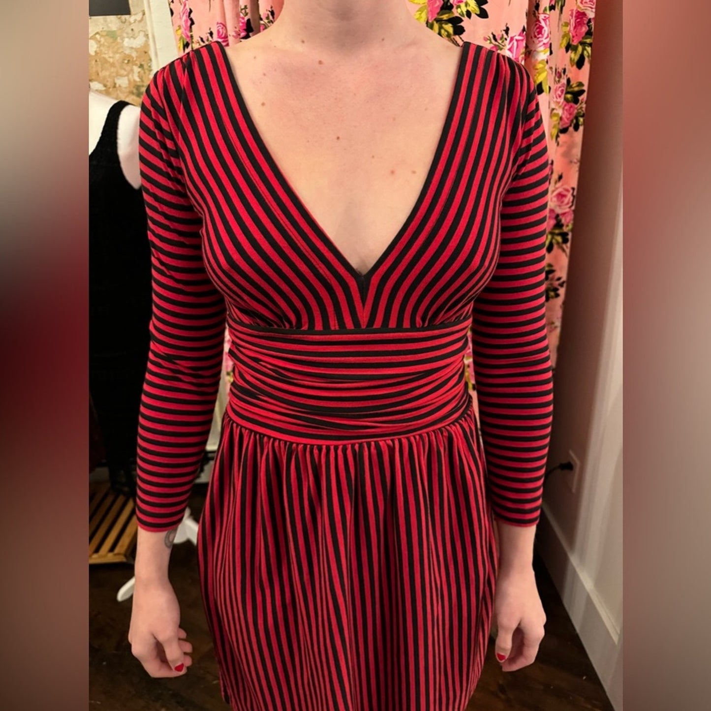 Betsey Johnson Striped Dress Y2K era Size S