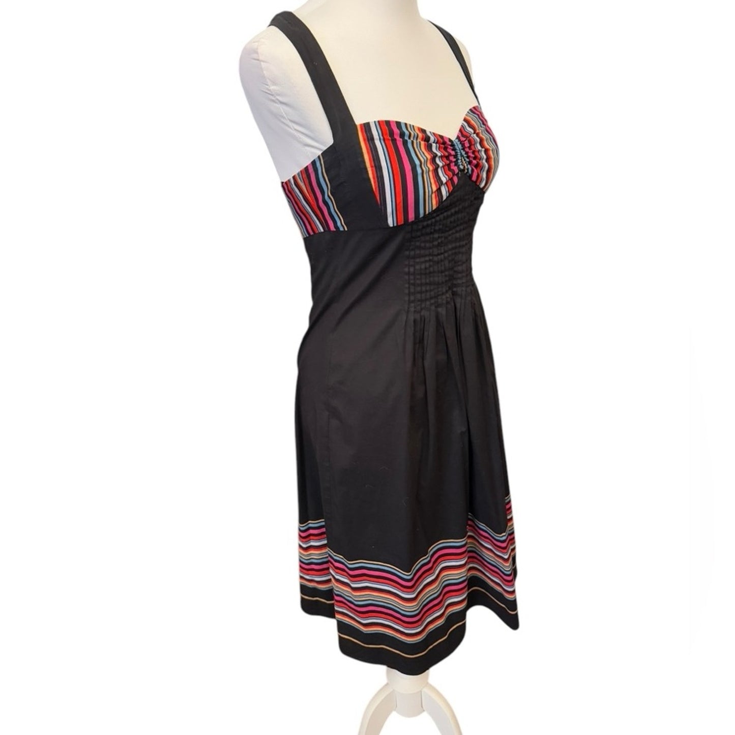 Betsey Johnson Y2K Era Halter Striped Dress