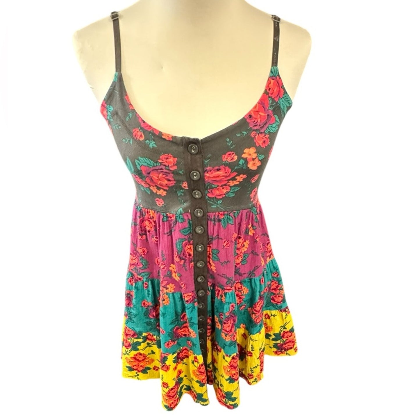 Betsey Johnson Tiered Floral Mix up dress