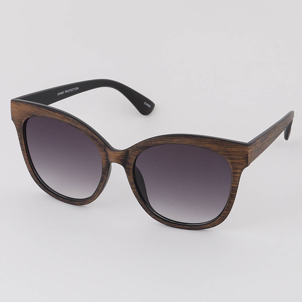 Wood Pattern Sunglasses 7029: Mix Color