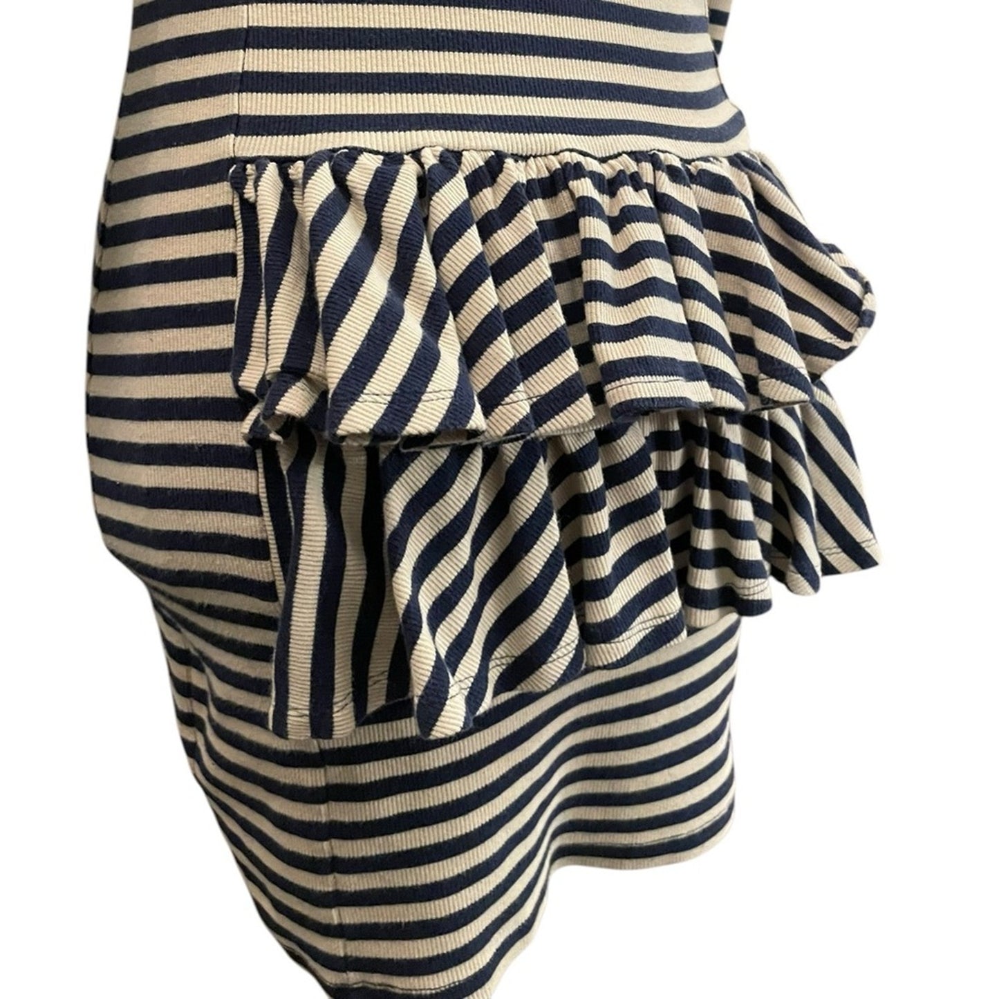 Betsey Johnson Vintage mini thermo stripe dress with tail feather