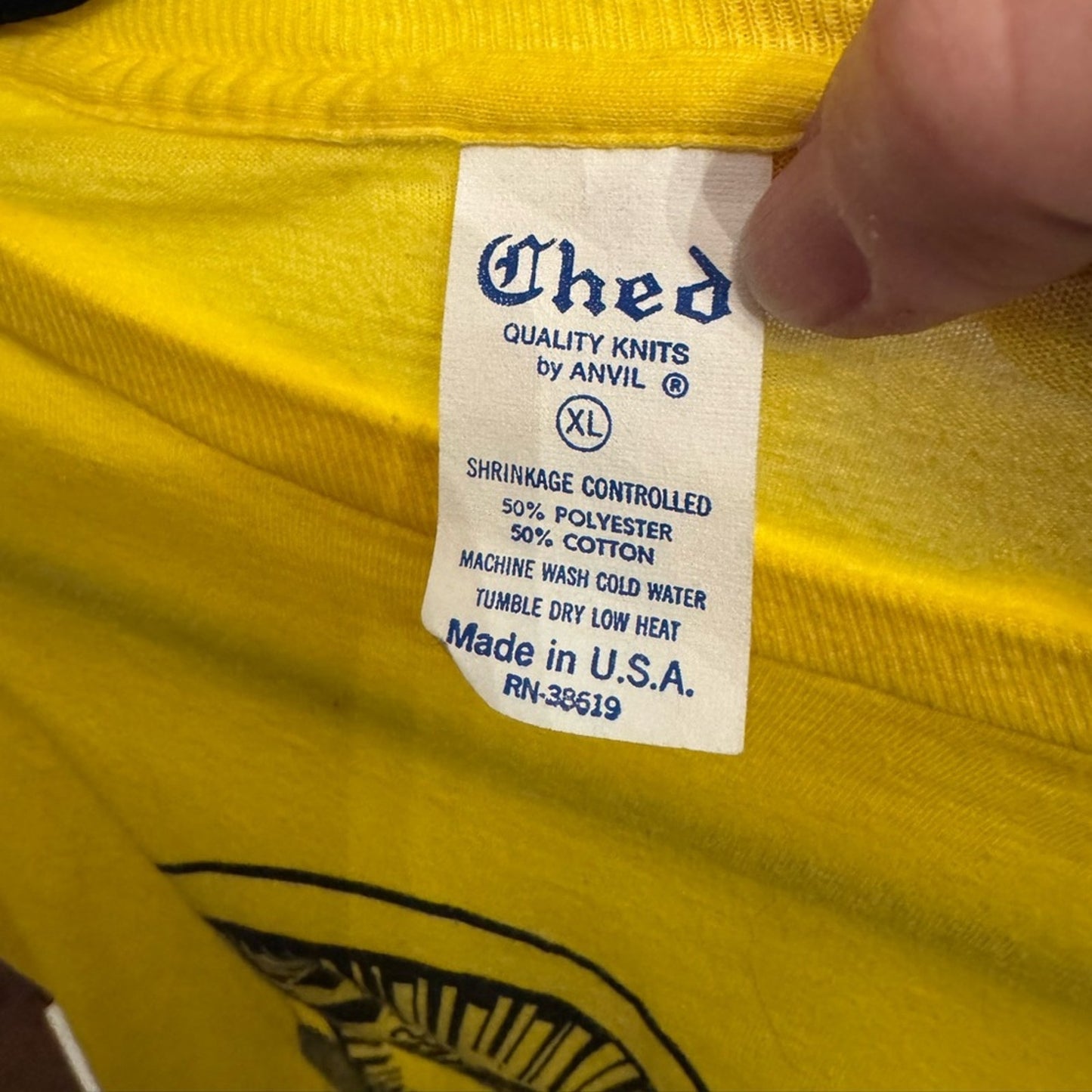 Crazy Eddie Single Stitch Vintage Yellow Tee