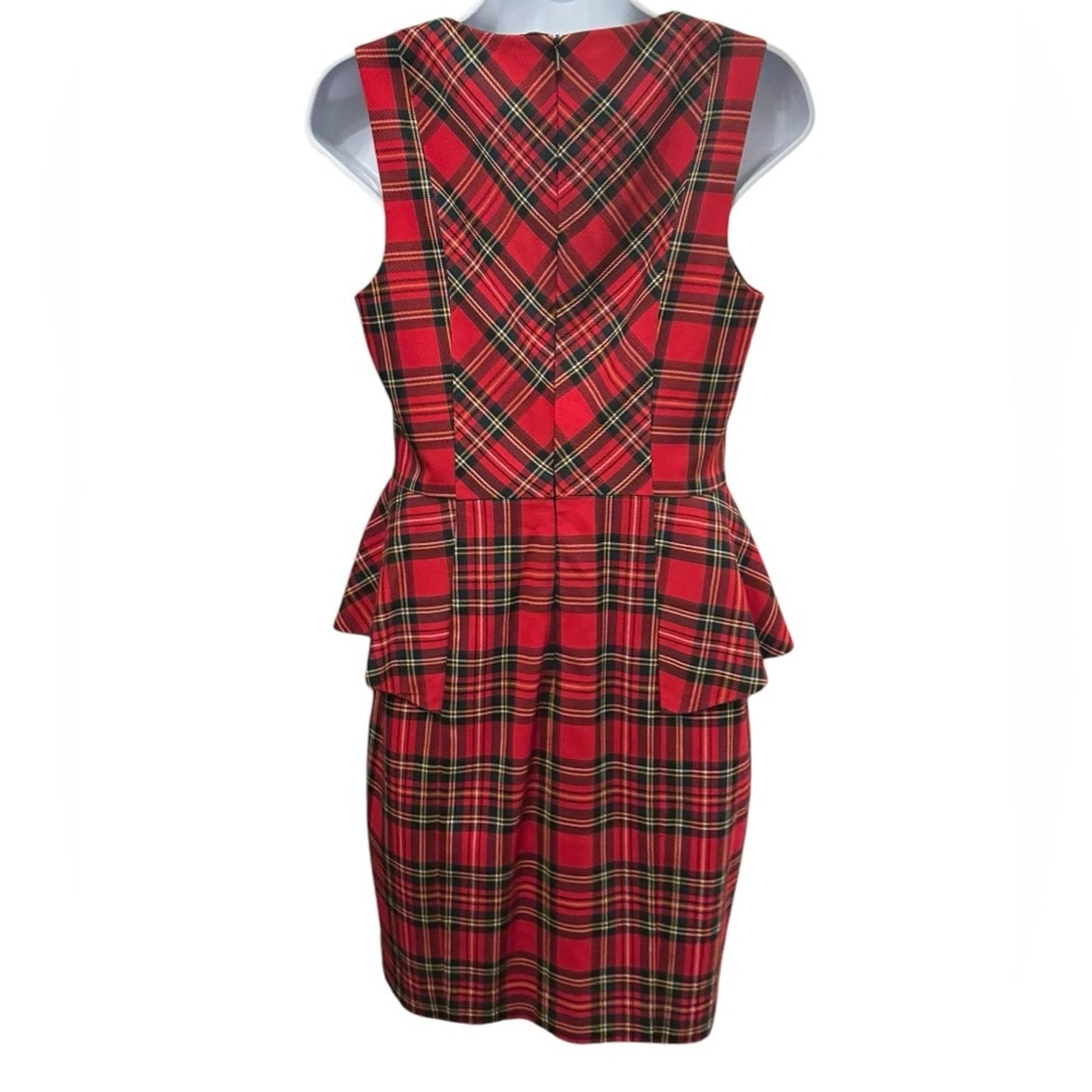 Trina Turk tartan plaid peplum dress