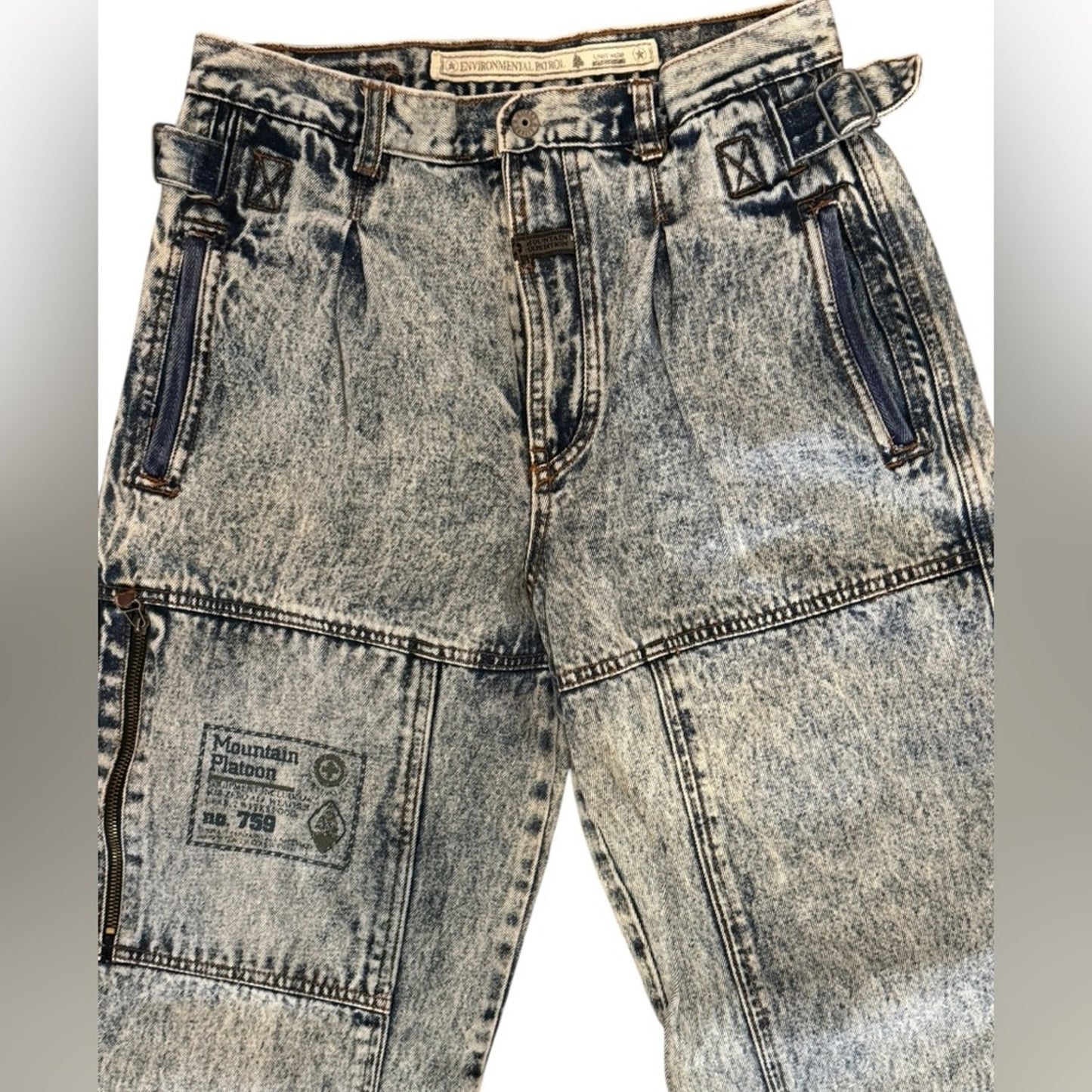 Gitano Vintage Acid Wash Environmental Patrol Jeans