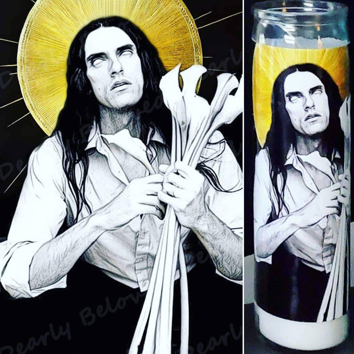 Celebrity Prayer Candle STICKER ONLY, Iconic Saints: St. Amy Winehouse