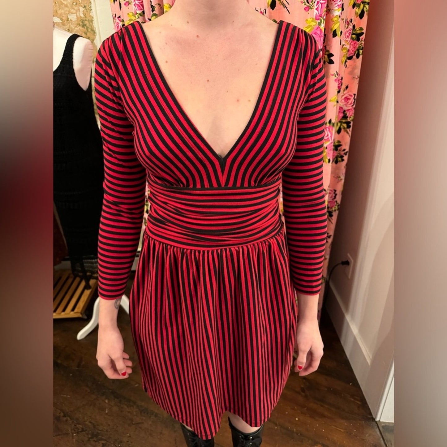 Betsey Johnson Striped Dress Y2K era Size S