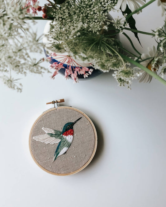 Hummingbird Embroidery Kit