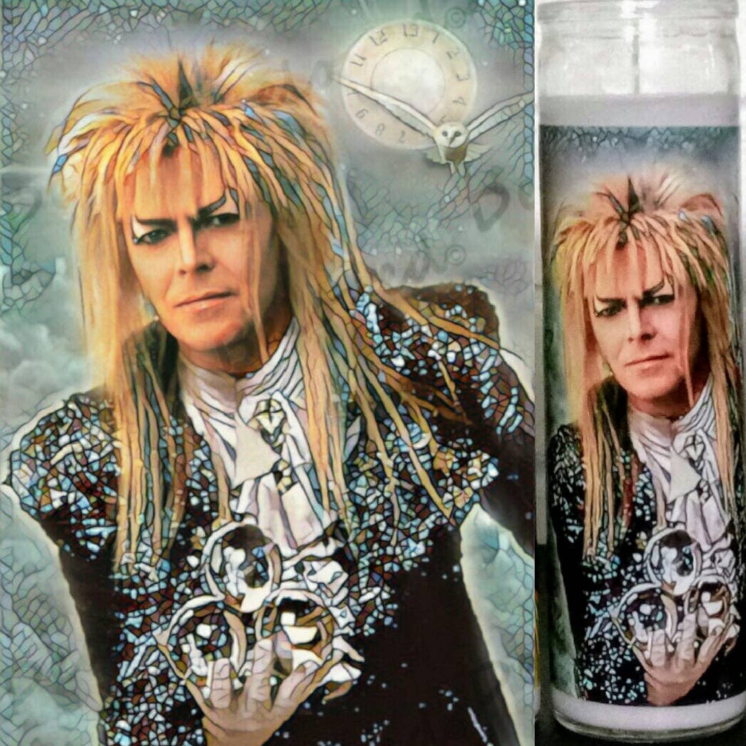 Saint Jareth the Goblin King - 7-Day glass Jar Prayer Candle