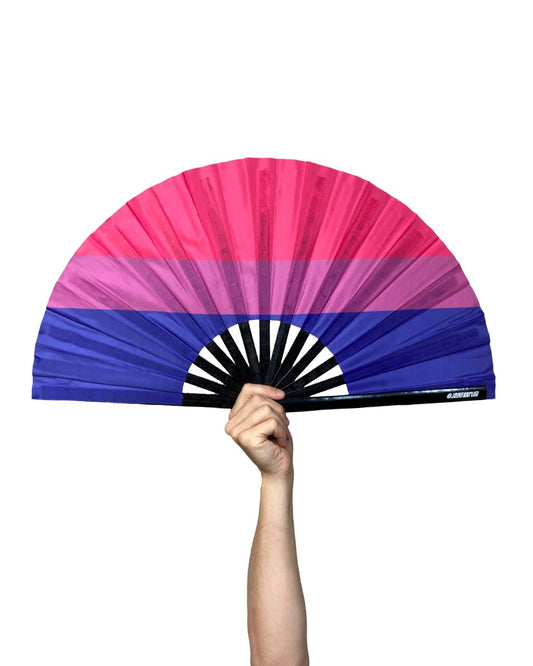 Dirt Squirrel Bi Flag Hand Fan (Bamboo)