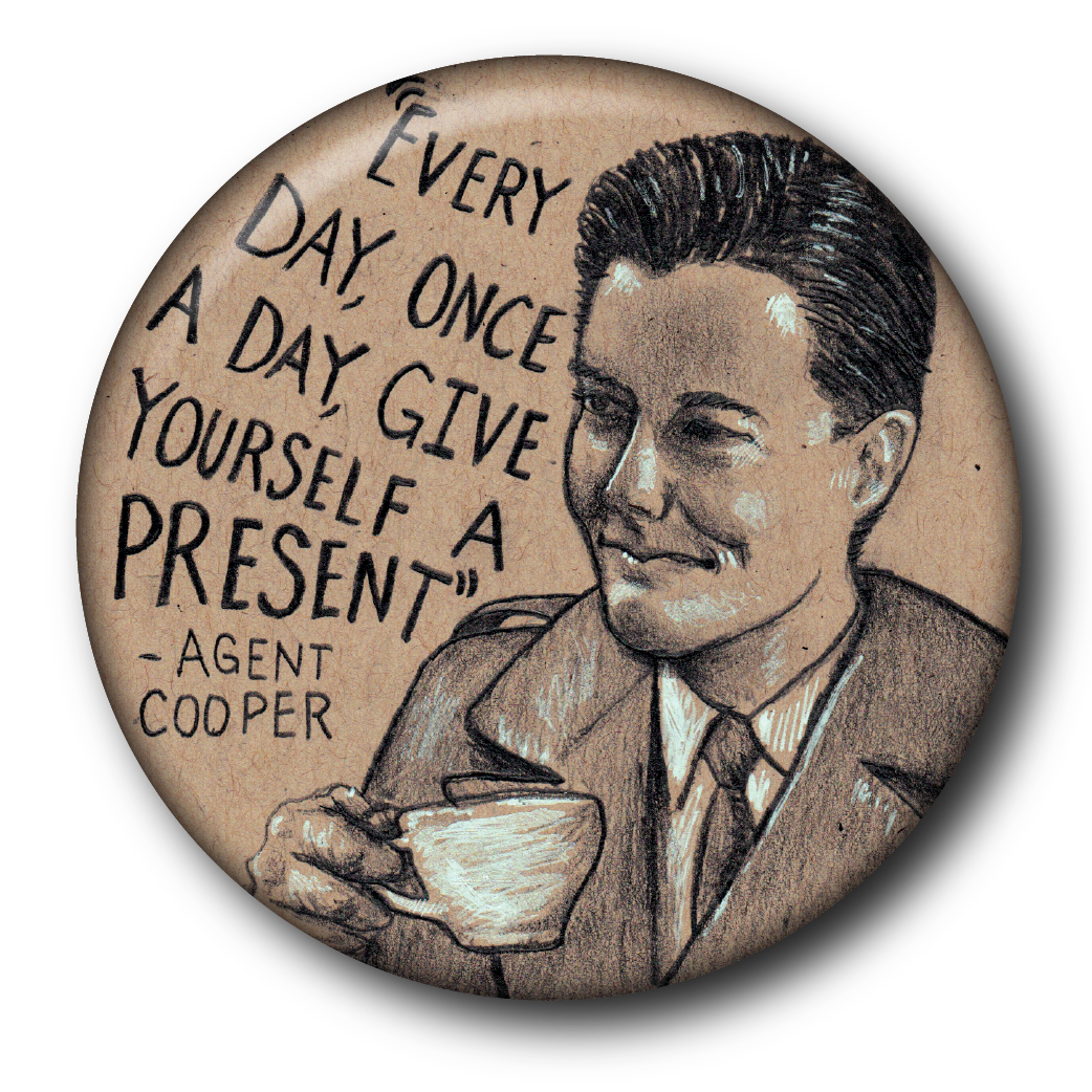 Agent Cooper - Twin Peaks (Pin): Small Button