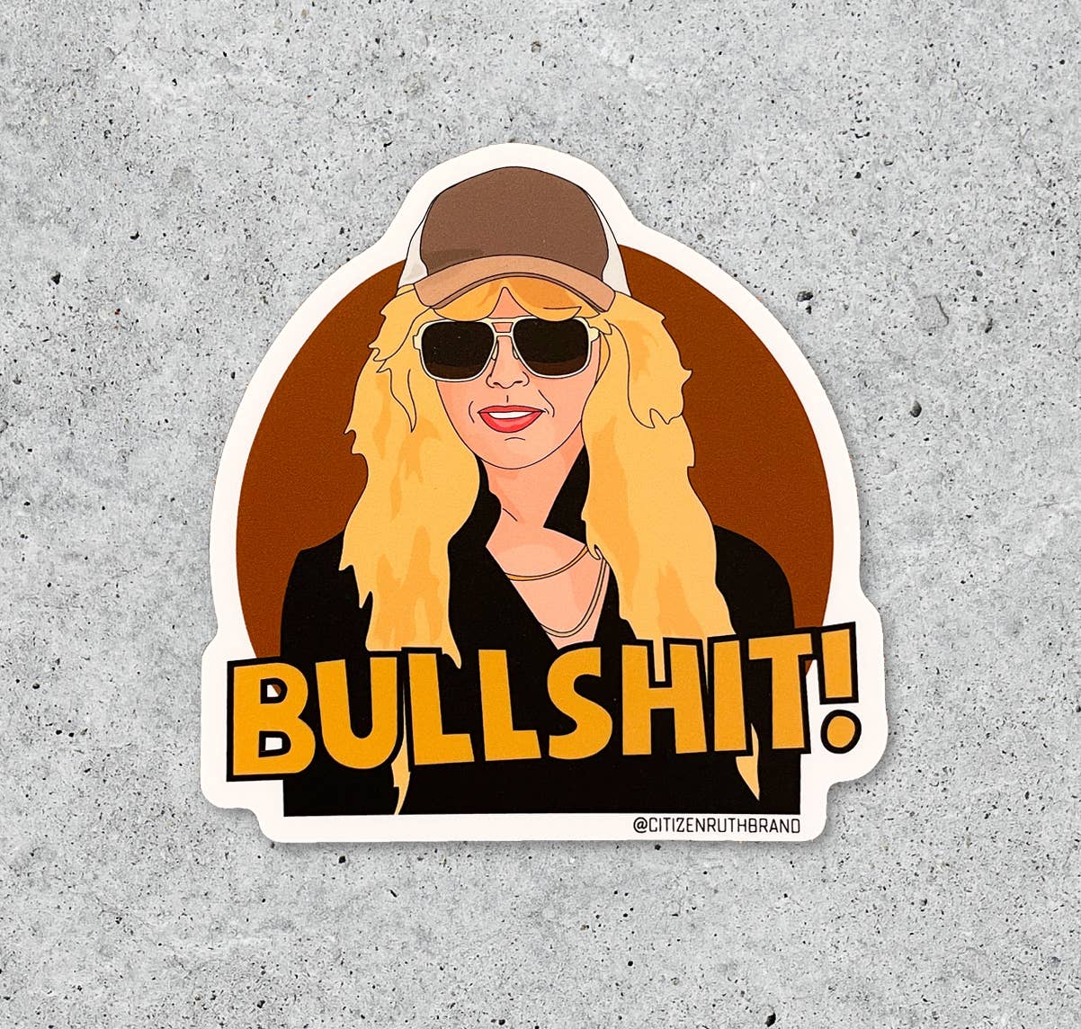 Poker Face Bullshit Sticker