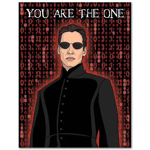 Matrix You Are The One Valentine's Day Love Card