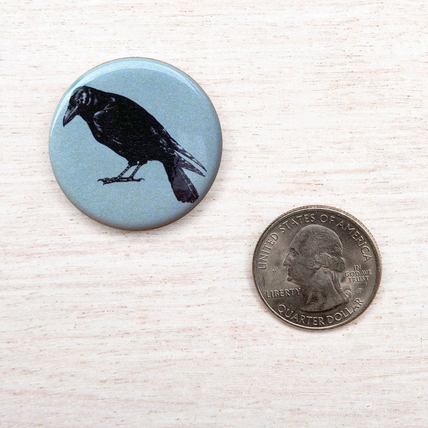 Crow 1.25" Button Pin